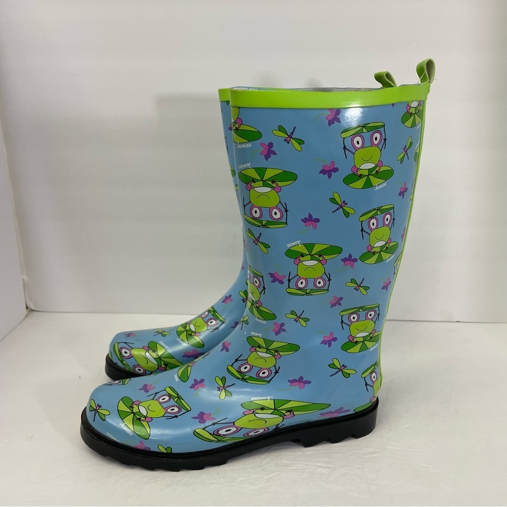 NWT Kids Art Project women’s size 10 frog print rain boots